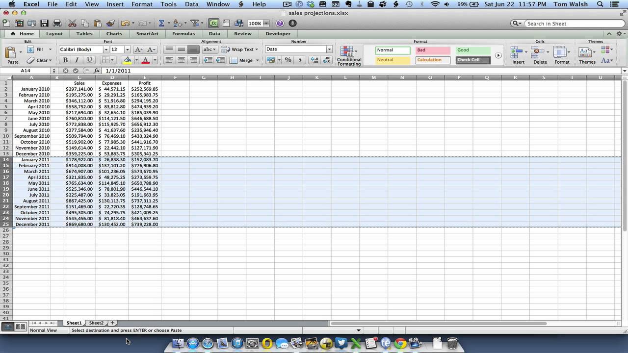 excel for mac 2011 formulas